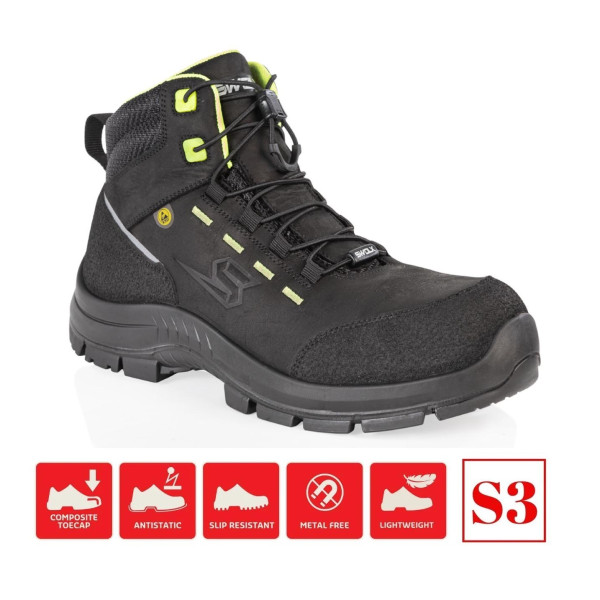 Swolx Combo XL750 S3 ESD Kompozit Burun Kevlar Ara Tabanlı İş Botu