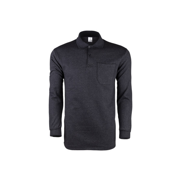 İki İplik Füme Polo Yaka Sweatshirt