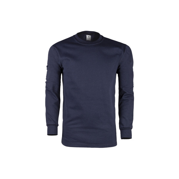 İki İplik Lacivert Sıfır Yaka Sweatshirt