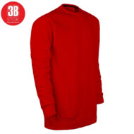 3B 3 İPLİK SIFIR YAKA PREMIUM ŞARDONSUZ SWEAT KIRMIZI - Görsel 2