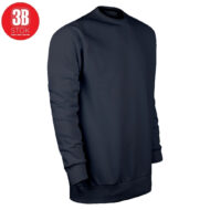 3B 3 İPLİK SIFIR YAKA PREMIUM ŞARDONSUZ SWEAT LACİVERT - Görsel 2
