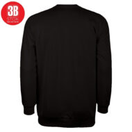 3B 3 İPLİK SIFIR YAKA PREMIUM ŞARDONSUZ SWEAT SİYAH - Görsel 3