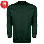 3B 3 İPLİK SIFIR YAKA PREMIUM ŞARDONSUZ SWEAT YEŞİL