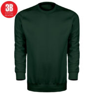 3B 3 İPLİK SIFIR YAKA PREMIUM ŞARDONSUZ SWEAT YEŞİL