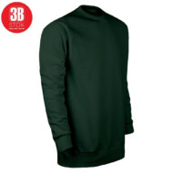 3B 3 İPLİK SIFIR YAKA PREMIUM ŞARDONSUZ SWEAT YEŞİL - Görsel 2