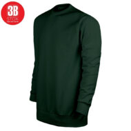 3B 3 İPLİK SIFIR YAKA PREMIUM ŞARDONSUZ SWEAT YEŞİL - Görsel 4