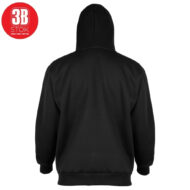 OVERSİZE KAPÜŞONLU SWEAT PENYE ŞARDONLU ÜÇİPLİK SİYAH 3B - Görsel 2