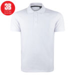 3B POLO YAKA PAMUK PİKE BEYAZ (LYCRA PENYE)