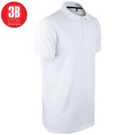 3B POLO YAKA PAMUK PİKE BEYAZ (LYCRA PENYE) - Görsel 2