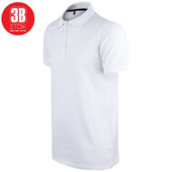 3B POLO YAKA PAMUK PİKE BEYAZ (LYCRA PENYE) - Görsel 3