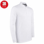 POLO YAKA UZUN KOLLU PAMUK PİKE (LYCRA PENYE) BEYAZ 3B