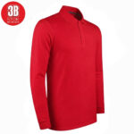 POLO YAKA UZUN KOLLU PAMUK PİKE (LYCRA PENYE) KIRMIZI 3B