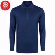 POLO YAKA UZUN KOLLU PAMUK PİKE (LYCRA PENYE) LACİVERT 3B - Görsel 2