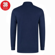 POLO YAKA UZUN KOLLU PAMUK PİKE (LYCRA PENYE) LACİVERT 3B - Görsel 3