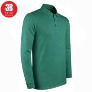 POLO YAKA UZUN KOLLU PAMUK PİKE (LYCRA PENYE) YEŞİL 3B