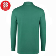 POLO YAKA UZUN KOLLU PAMUK PİKE (LYCRA PENYE) YEŞİL 3B - Görsel 3