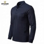 POLO YAKA SWEATSHİRT LACİVERT ÜÇ İPLİK