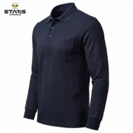 POLO YAKA SWEATSHİRT LACİVERT ÜÇ İPLİK