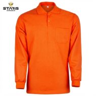 BASIC İKİ İPLİK POLO YAKA SWEATSHİRT TURUNCU - Görsel 2