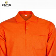 BASIC İKİ İPLİK POLO YAKA SWEATSHİRT TURUNCU - Görsel 3