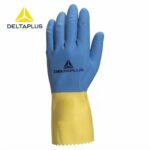 DELTA PLUS DUOCOLOR VE330 PAMUK FLOKLU LATEKS KİMYASAL İŞ ELDİVENİ