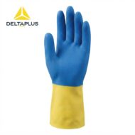 DELTA PLUS DUOCOLOR VE330 PAMUK FLOKLU LATEKS KİMYASAL İŞ ELDİVENİ - Görsel 2