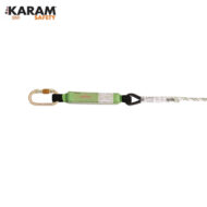 KA383 ŞOK EMİCİ TEK İPLİ STATİK HALATLI ÇİFT KARABİNALI - Görsel 2