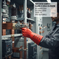 RAYCHEM KAMFET CLASS 0 İZOLE ELEKTRİK ARK ELDİVENİ 1000V AC - Görsel 2