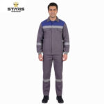 TEKNİK MODEL KIŞLIK İŞ TAKIMI GRİ-MAVİ MONT + PANTOLON