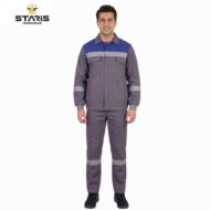 TEKNİK MODEL KIŞLIK İŞ TAKIMI GRİ-MAVİ MONT + PANTOLON