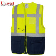 UNIWEST SARI-LACİVERT YÖNETİCİ İKAZ YELEĞİ - Görsel 2