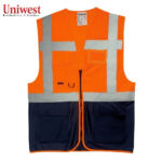 UNIWEST TURUNCU-LACİVERT YÖNETİCİ İKAZ YELEĞİ