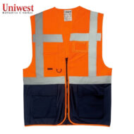 UNIWEST TURUNCU-LACİVERT YÖNETİCİ İKAZ YELEĞİ