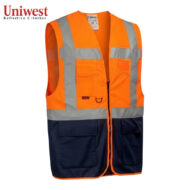 UNIWEST TURUNCU-LACİVERT YÖNETİCİ İKAZ YELEĞİ - Görsel 2