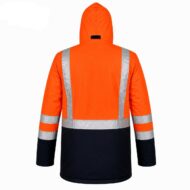 STARİŞ BONDİ KIŞLIK KAPÜŞONLU PARKA TURUNCU LACİVERT - Görsel 3