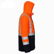 STARİŞ BONDİ KIŞLIK KAPÜŞONLU PARKA TURUNCU LACİVERT - Görsel 4