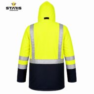 STARİŞ BONDİ KIŞLIK KAPÜŞONLU PARKA SARI LACİVERT - Görsel 3
