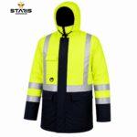 STARİŞ BONDİ KIŞLIK KAPÜŞONLU PARKA SARI LACİVERT