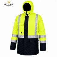 STARİŞ BONDİ KIŞLIK KAPÜŞONLU PARKA SARI LACİVERT