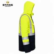 STARİŞ BONDİ KIŞLIK KAPÜŞONLU PARKA SARI LACİVERT - Görsel 4
